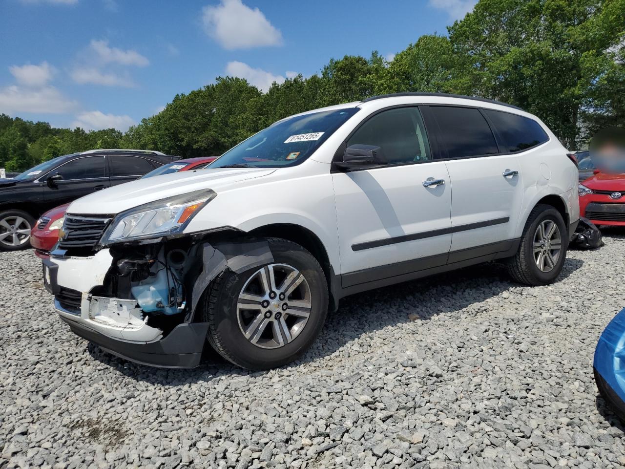 2017 Chevrolet Traverse LS, VIN 1GNKVFKD1HJ238336 — Front end