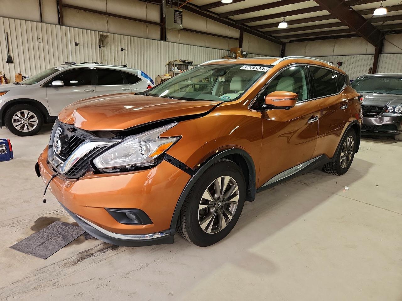 2017 Nissan Murano SV, VIN 5N1AZ2MH9HN105216 — Front end