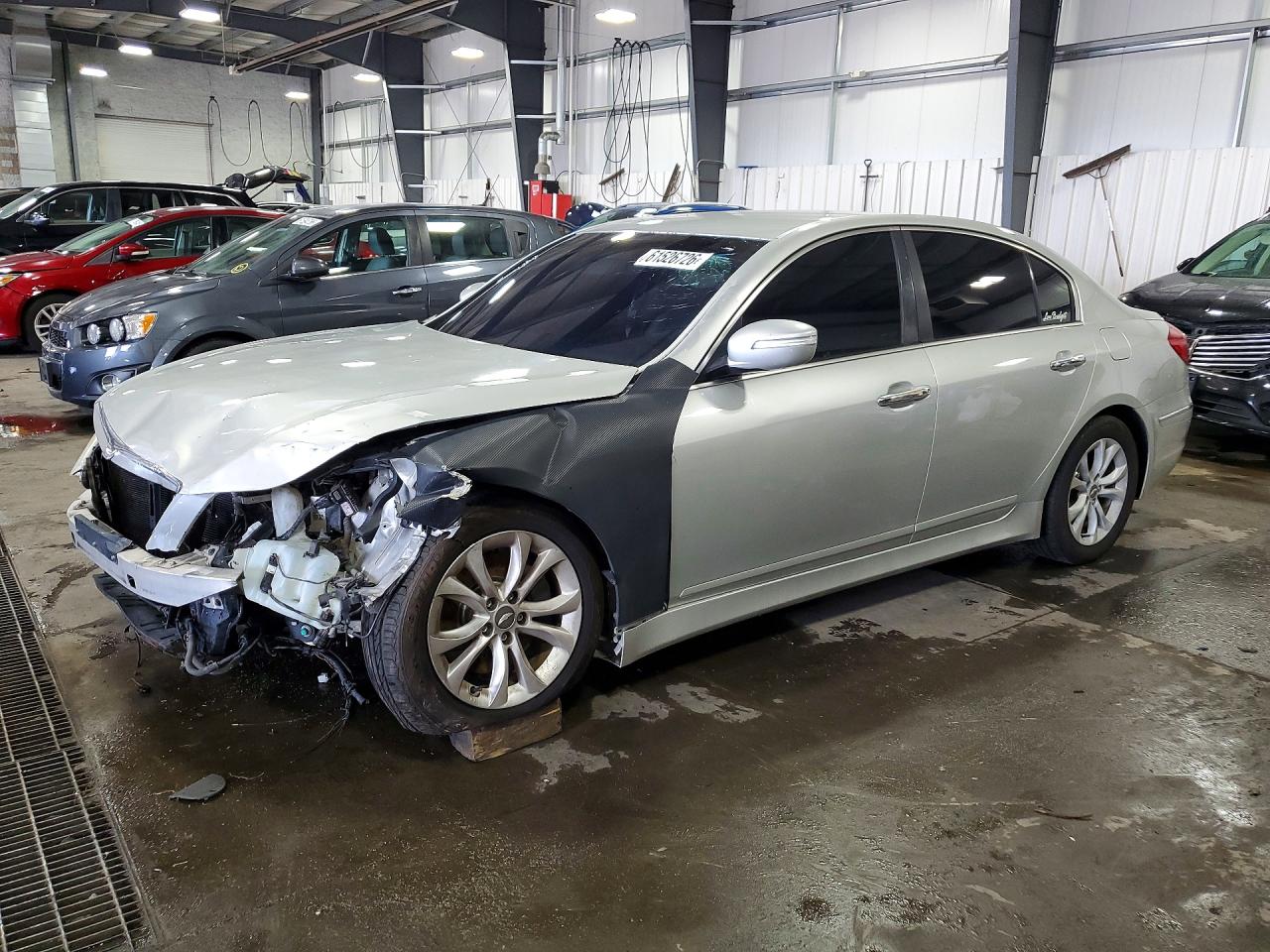 2012 Hyundai Genesis 3.8L, VIN KMHGC4DD0CU191261 — Front end