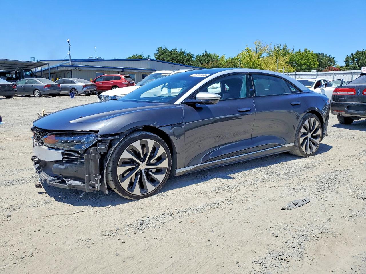 2022 Lucid Air Grand Touring, VIN 50EA1GBA7NA005998 — Front end