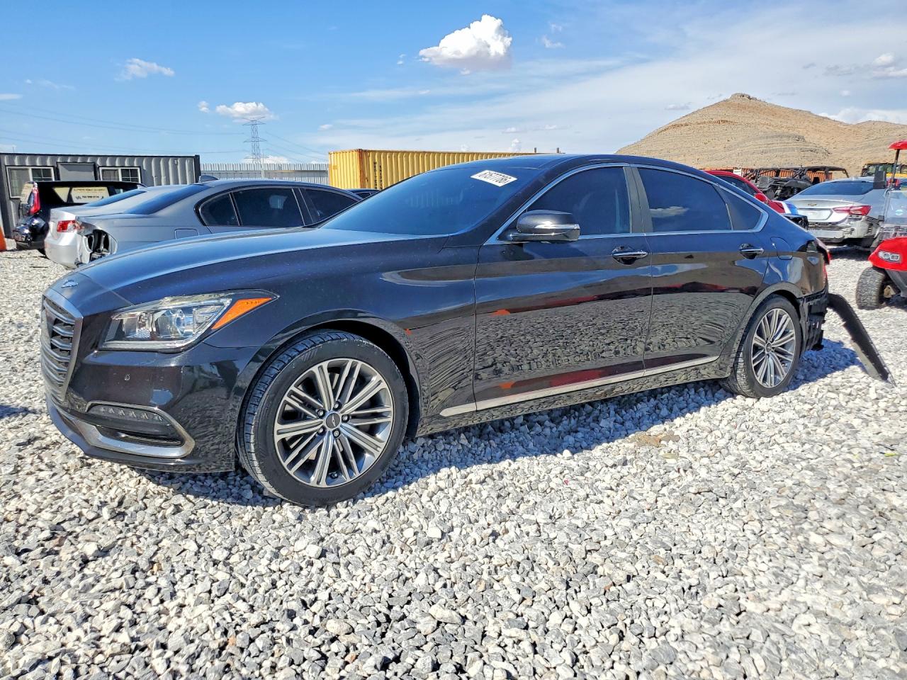 2018 Genesis G80 3.8L, VIN KMHGN4JE5JU234271 — Rear end