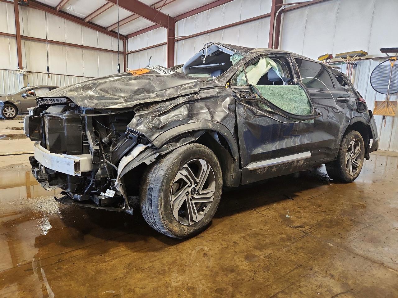 2021 Hyundai Santa Fe SEL, VIN 5NMS6DAJ9MH315908 — Rollover