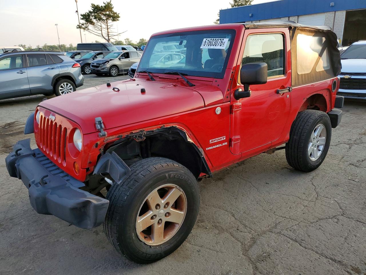 2012 Jeep Wrangler Sport, VIN 1C4AJWAG5CL106849 — Front end