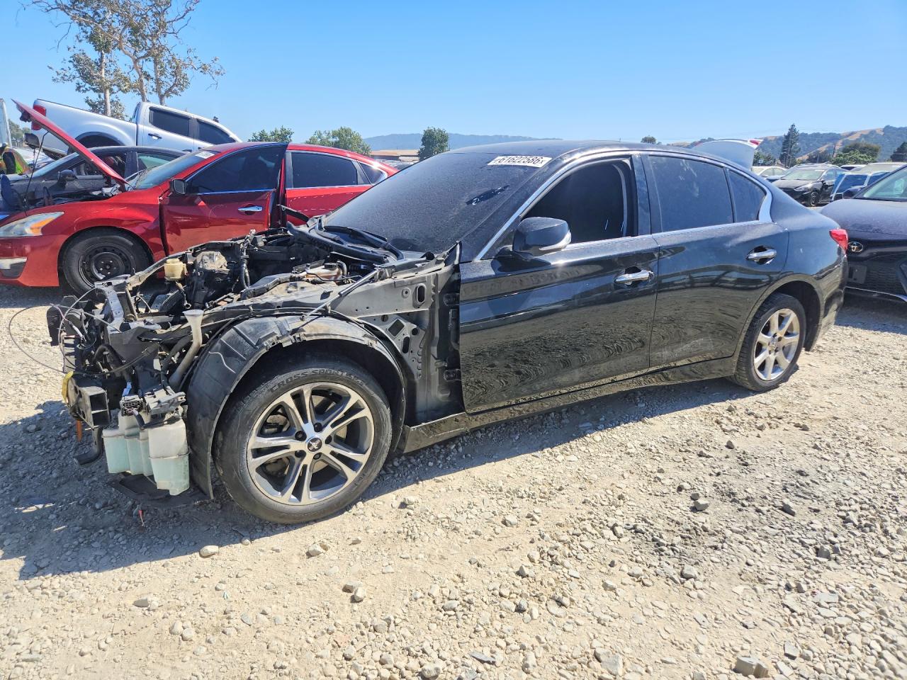 2015 Infiniti Q50 Sport, VIN JN1BV7AP4FM355109 — Stripped