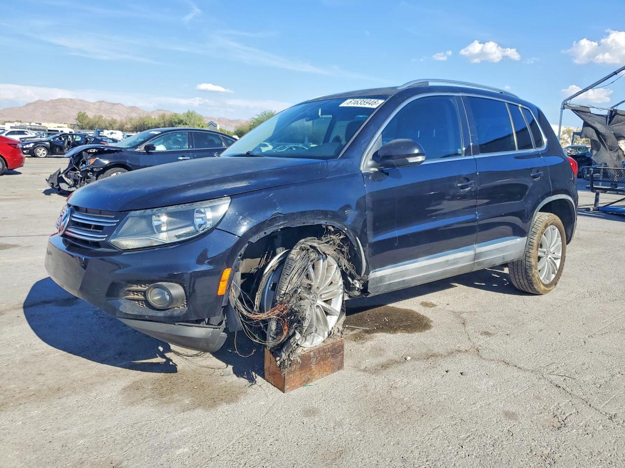2013 Volkswagen Tiguan S, VIN WVGAV3AX6DW598659 — Front end