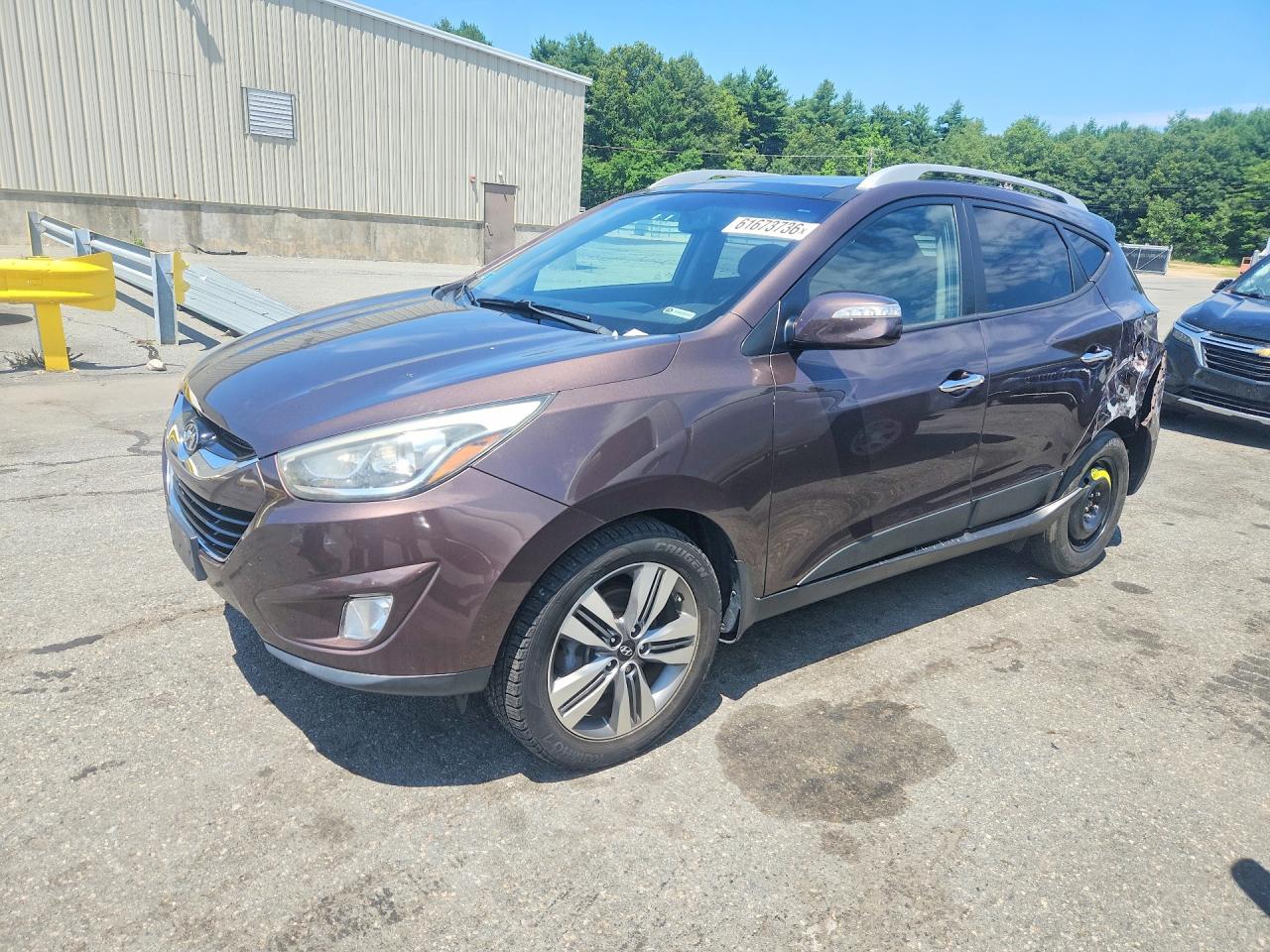 2014 Hyundai Tucson Limited, VIN KM8JUCAG1EU842671 — Rear end