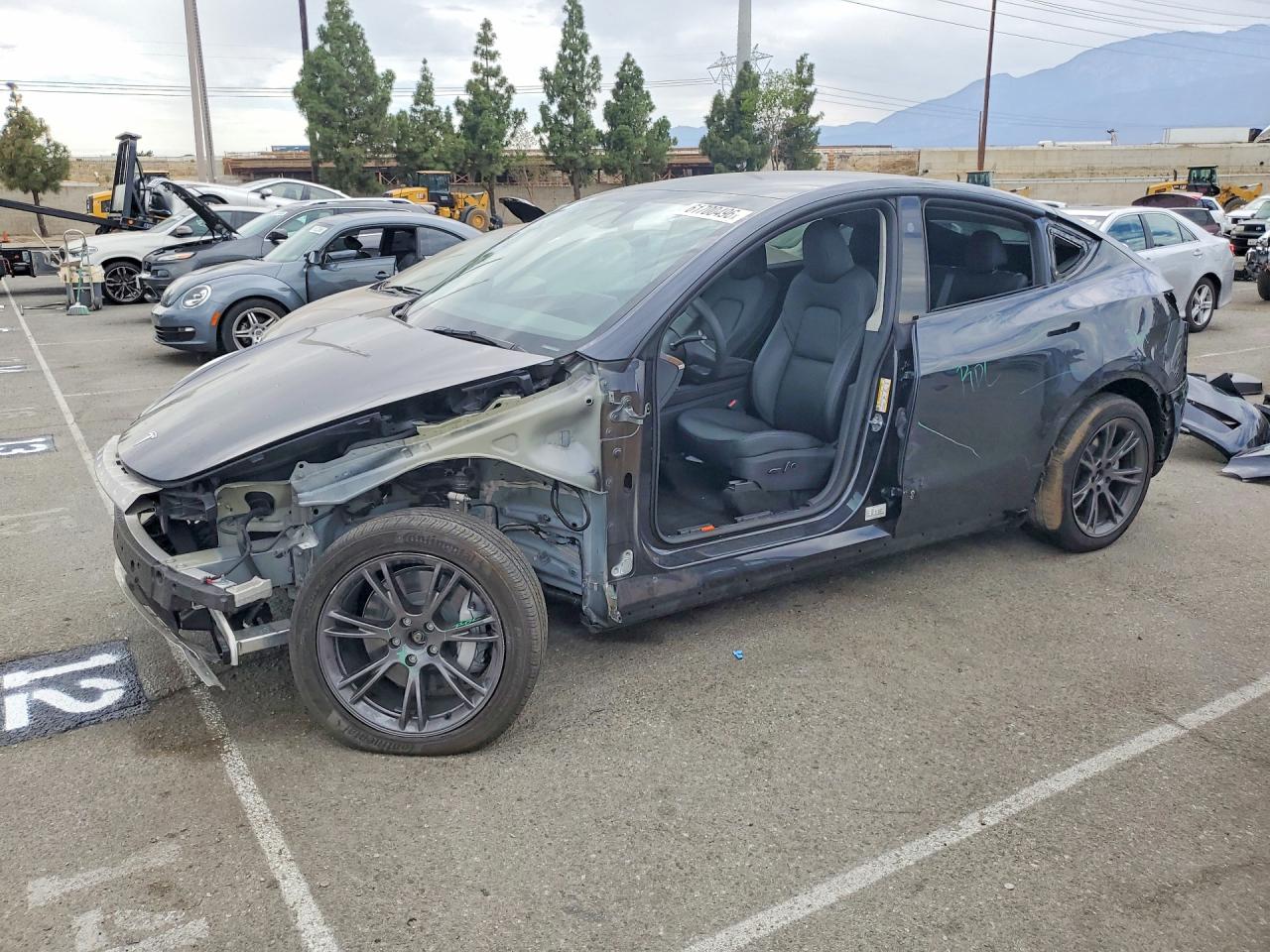 2025 Tesla Model Y Long Range, VIN 7SAYGDEE5SF302661 — Side