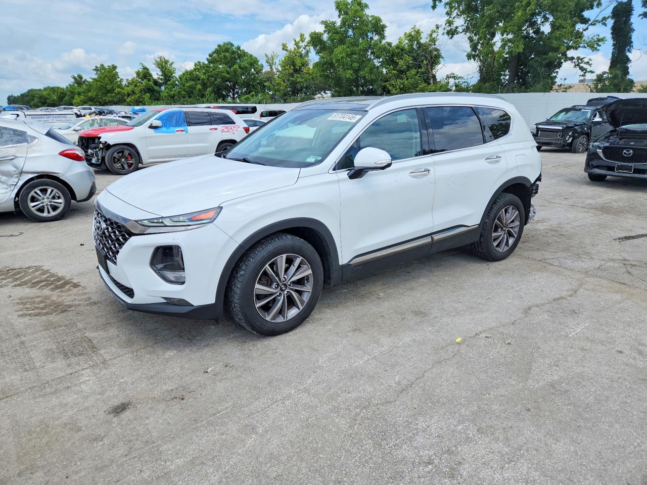 2020 Hyundai Santa Fe Limited, VIN 5NMS5CADXLH295321 — Rear end