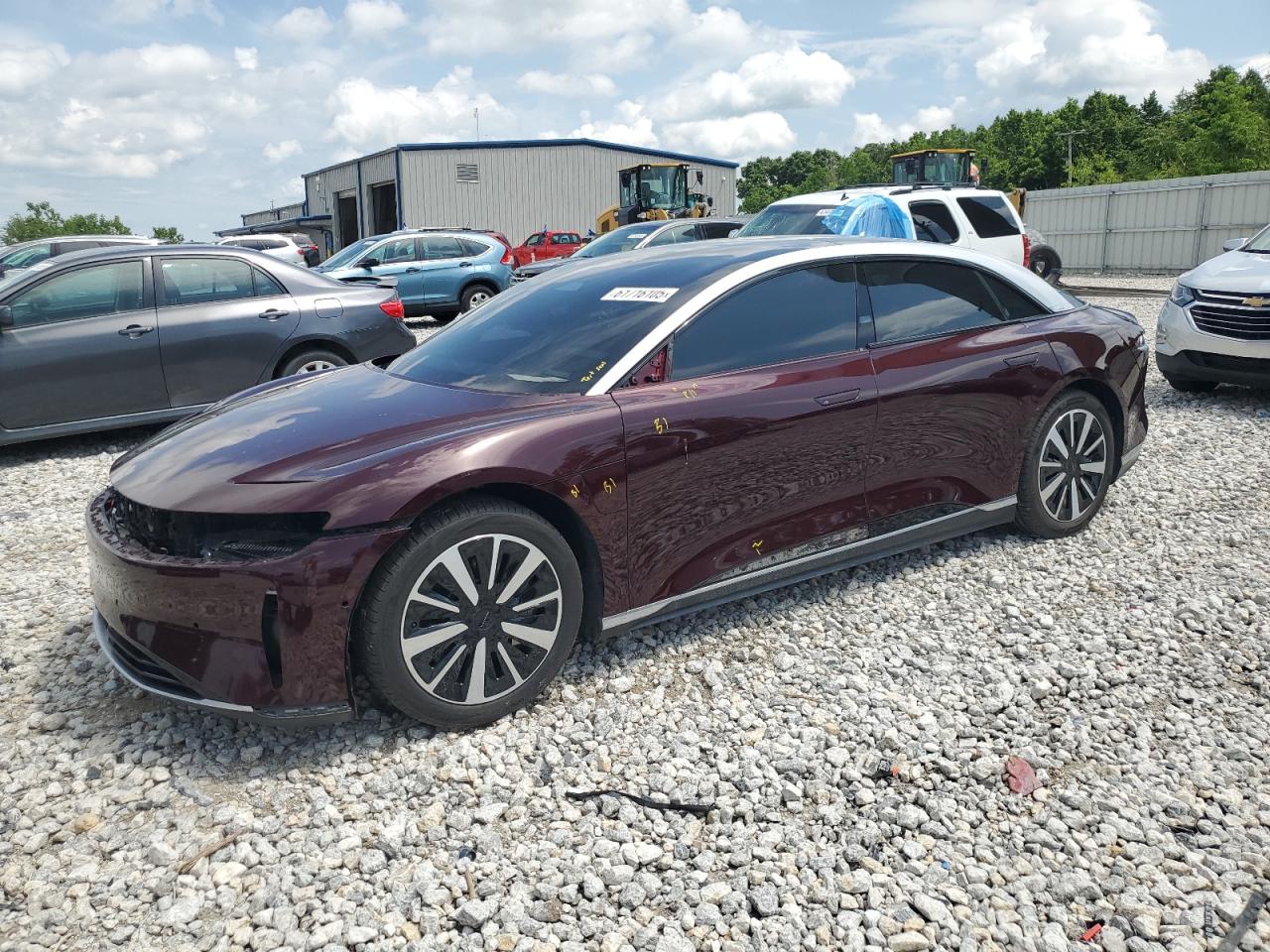 2022 Lucid Air Grand Touring, VIN 50EA1GBA8NA005878 — Перед