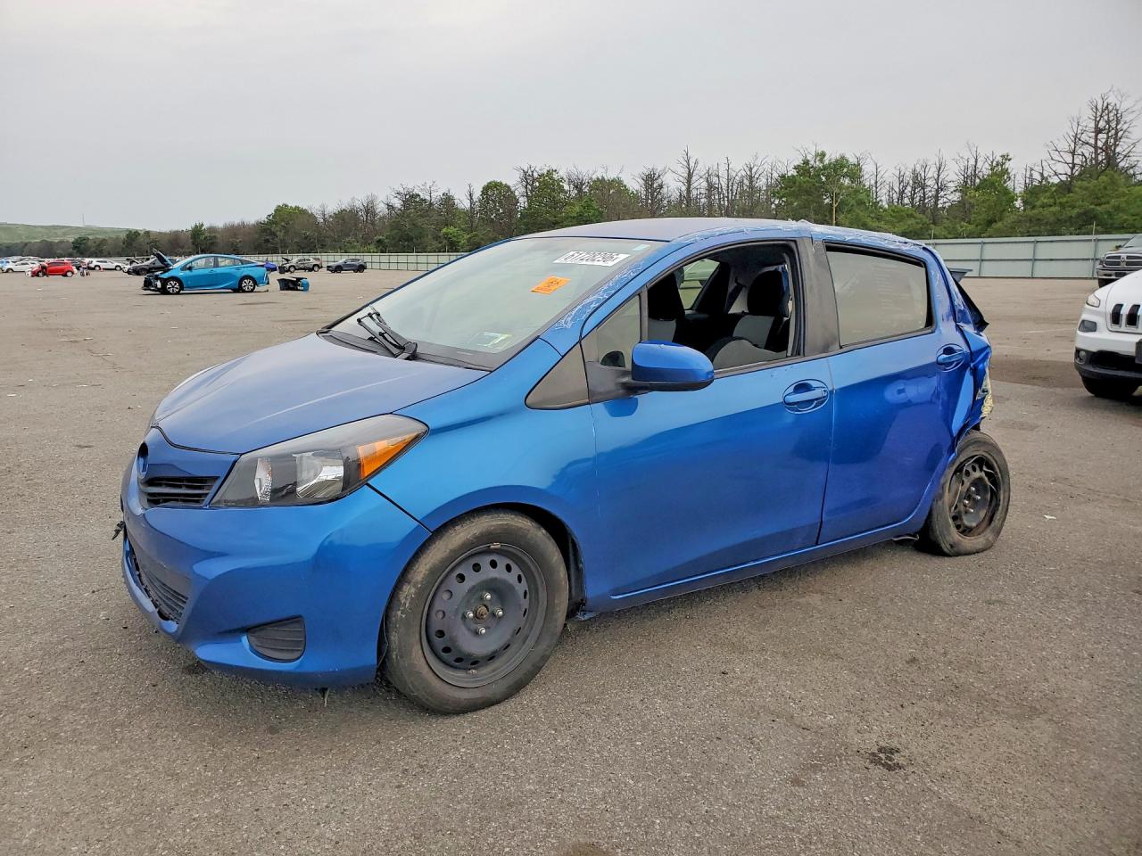 2014 Toyota Yaris LE, VIN JTDKTUD35ED593009 — Rear end