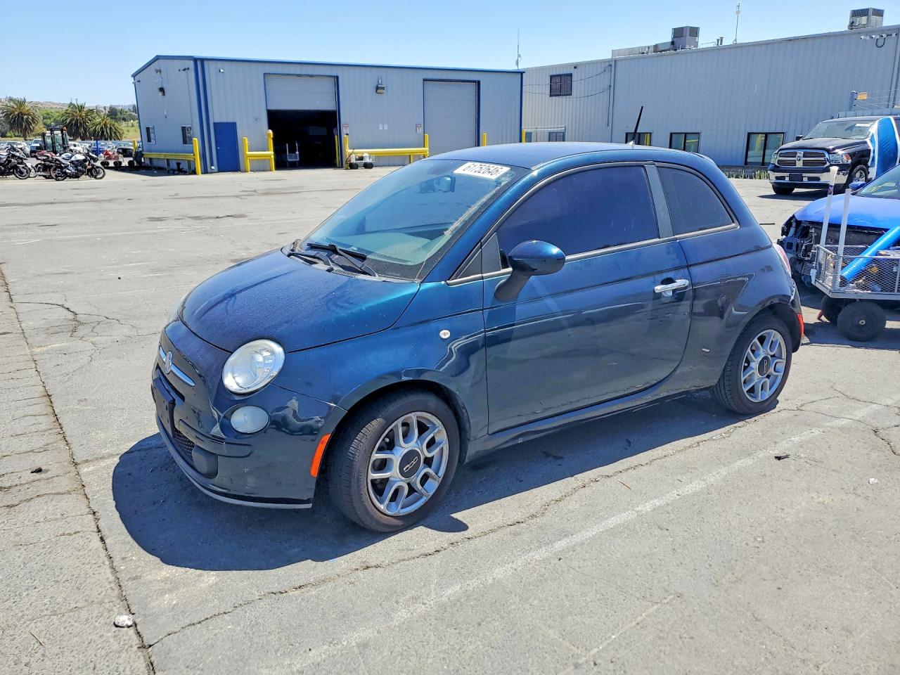 2013 FIAT 500 Pop, VIN 3C3CFFAR5DT511647 — Rear end