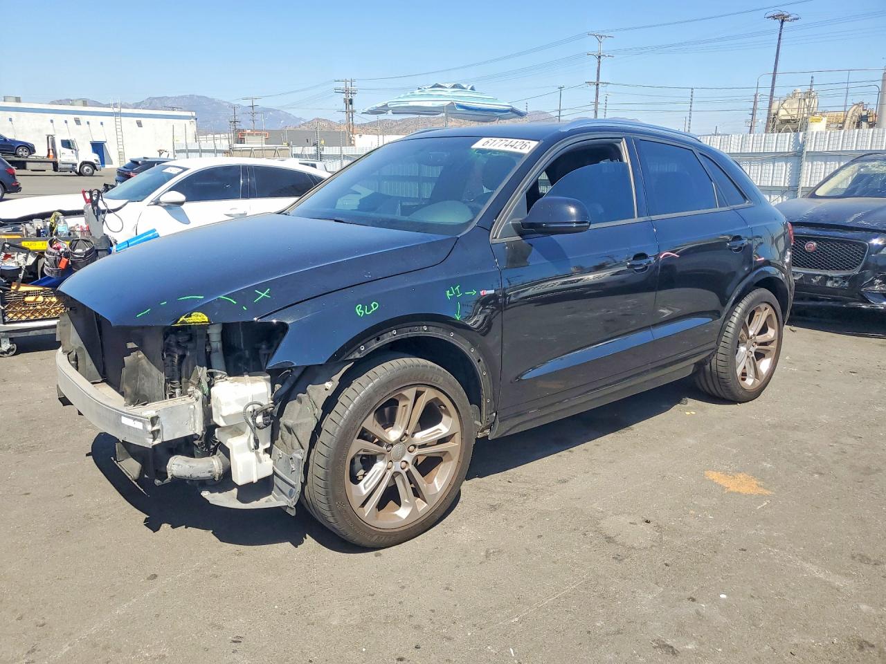 2018 Audi Q3 Premium, VIN WA1BCCFS6JR014910 — Front end