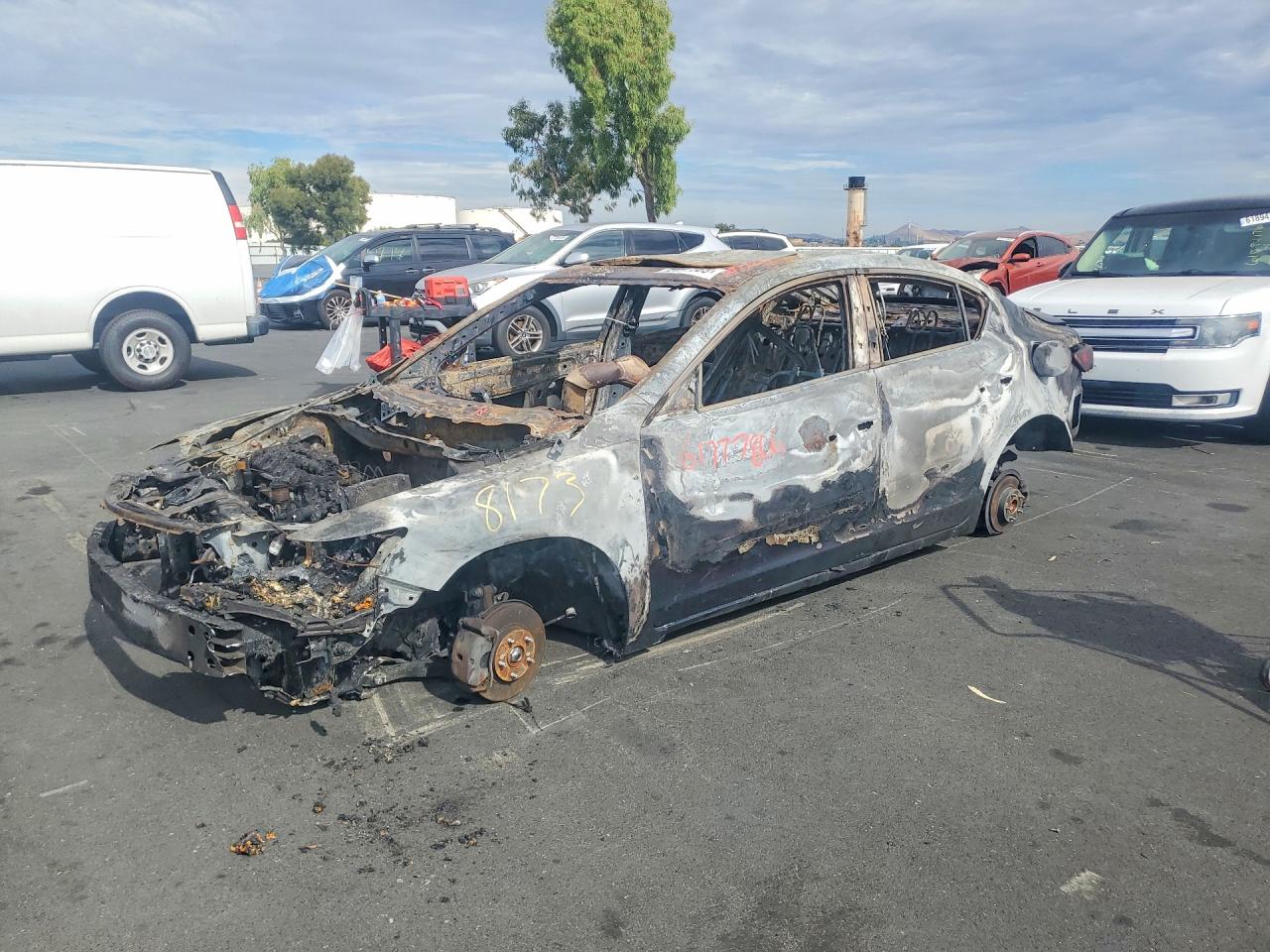 2015 Acura ILX, VIN 19VDE1F3XFE008173 — Burn