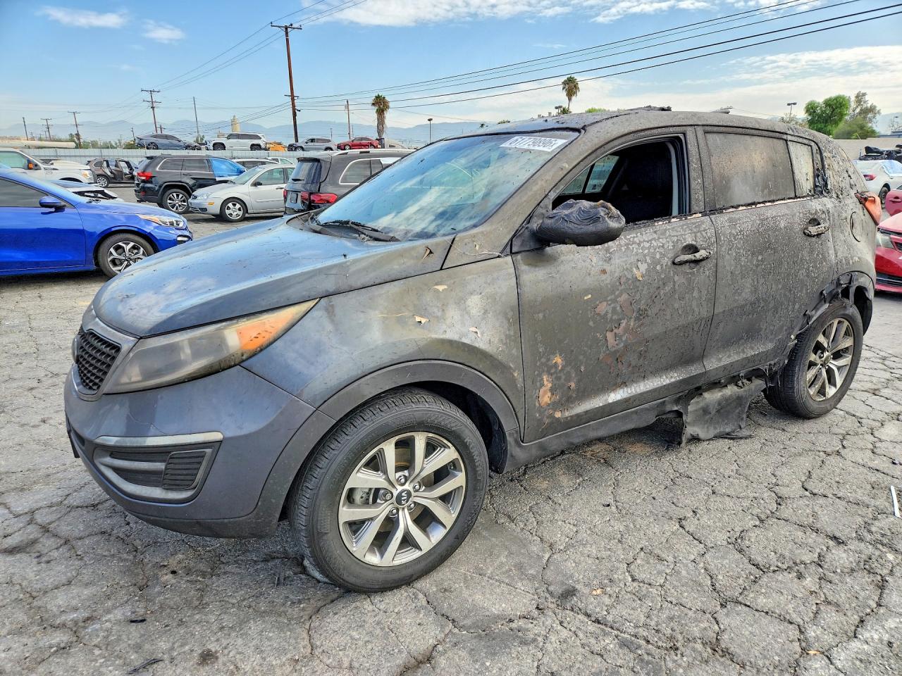 2016 Kia Sportage LX, VIN KNDPB3AC9G7874030 — Burn