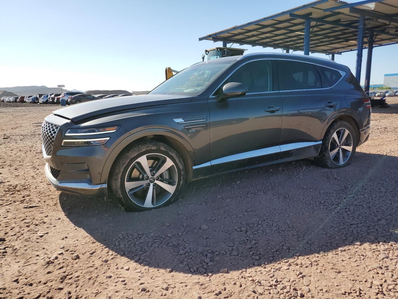 2021 Genesis GV80, VIN KMUHCESC1MU048858 — Rear end