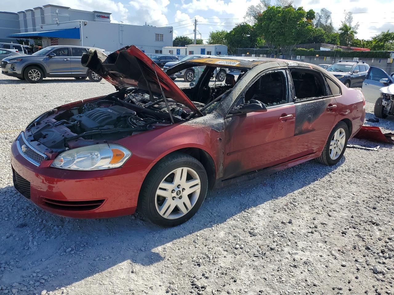 2013 Chevrolet Impala LT, VIN 2G1WG5E3XD1233960 — Пожар в салоне