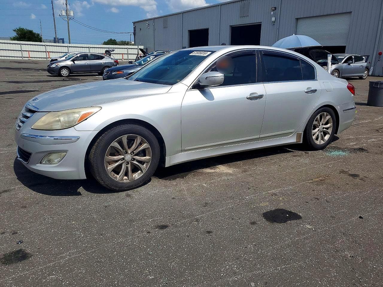 2013 Hyundai Genesis 3.8L, VIN KMHGC4DD3DU247260 — Rear end