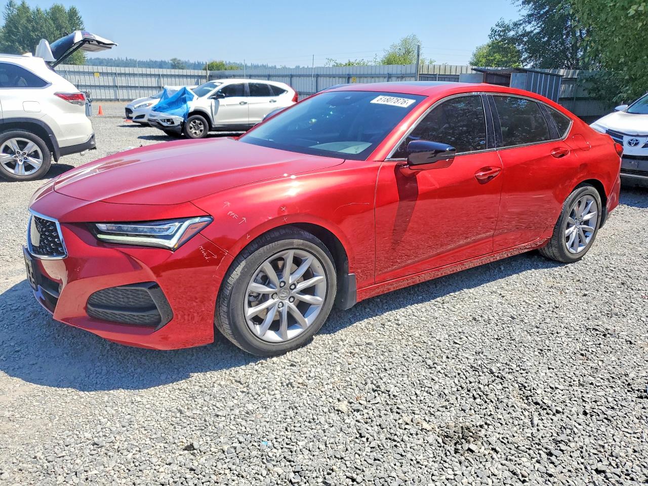 2021 Acura TLX, VIN 19UUB5F35MA015959 — Side