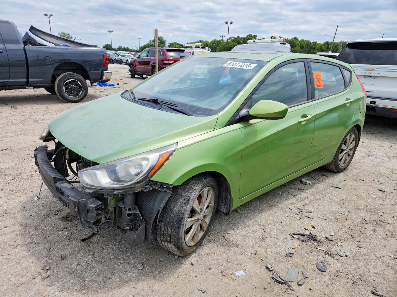 2012 Hyundai Accent SE, VIN KMHCU5AE1CU023451 — Normal wear