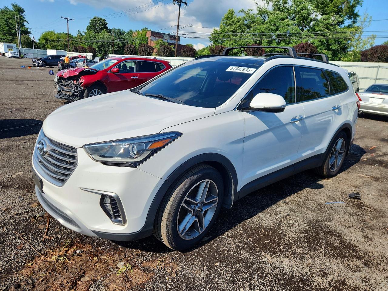 2017 Hyundai Santa Fe SE Ultimate, VIN KM8SRDHF0HU215134 — Rear end