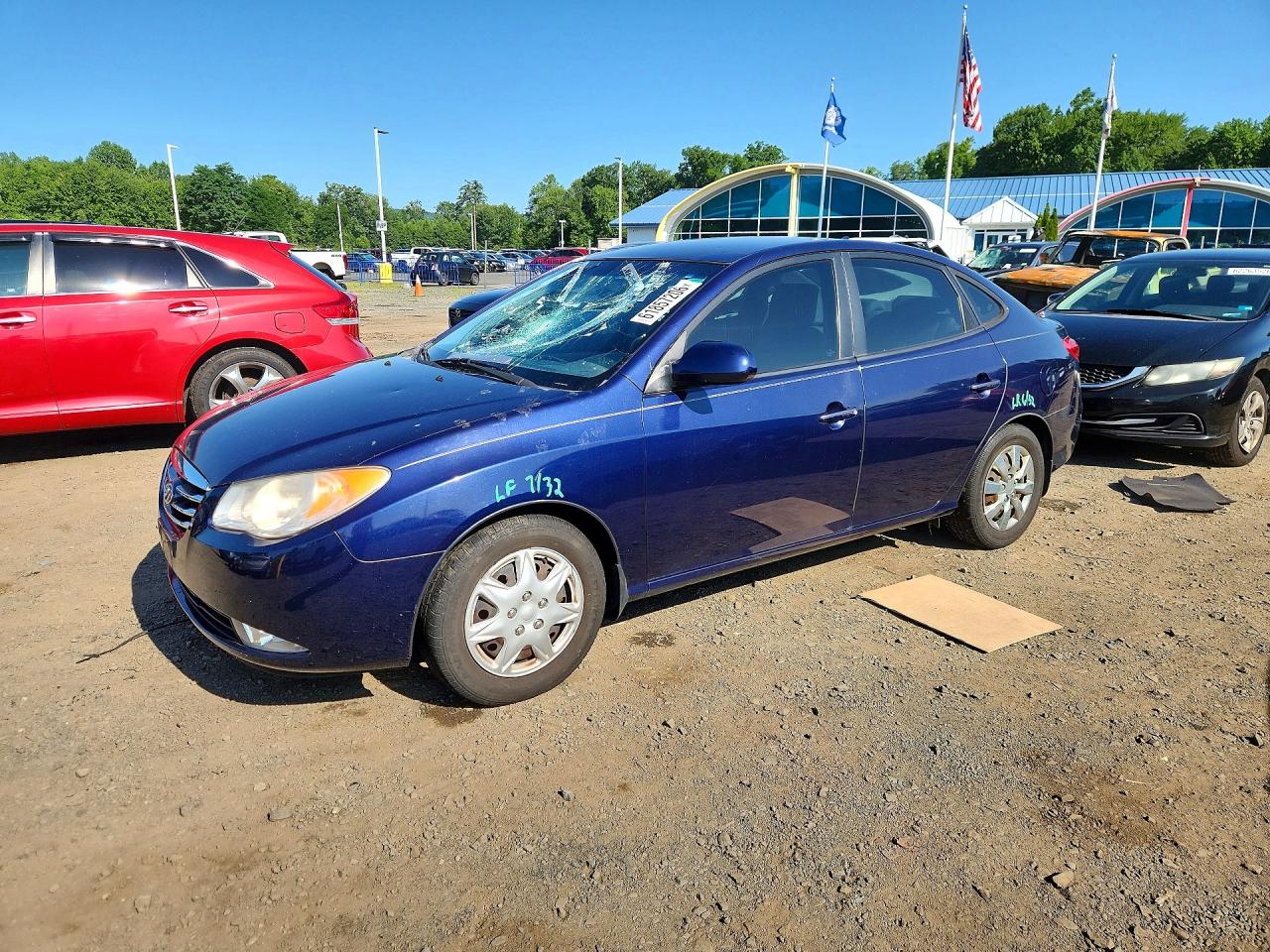 2010 Hyundai Elantra GLS, VIN KMHDU4AD2AU150261 — Roof