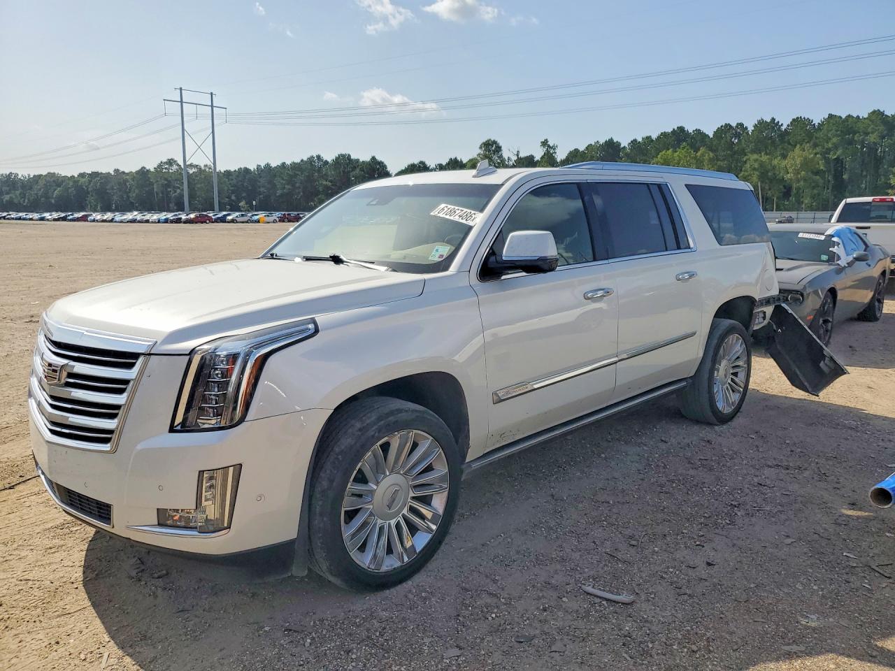 2017 Cadillac Escalade ESV Platinum, VIN 1GYS3KKJ0HR314766 — Rear end