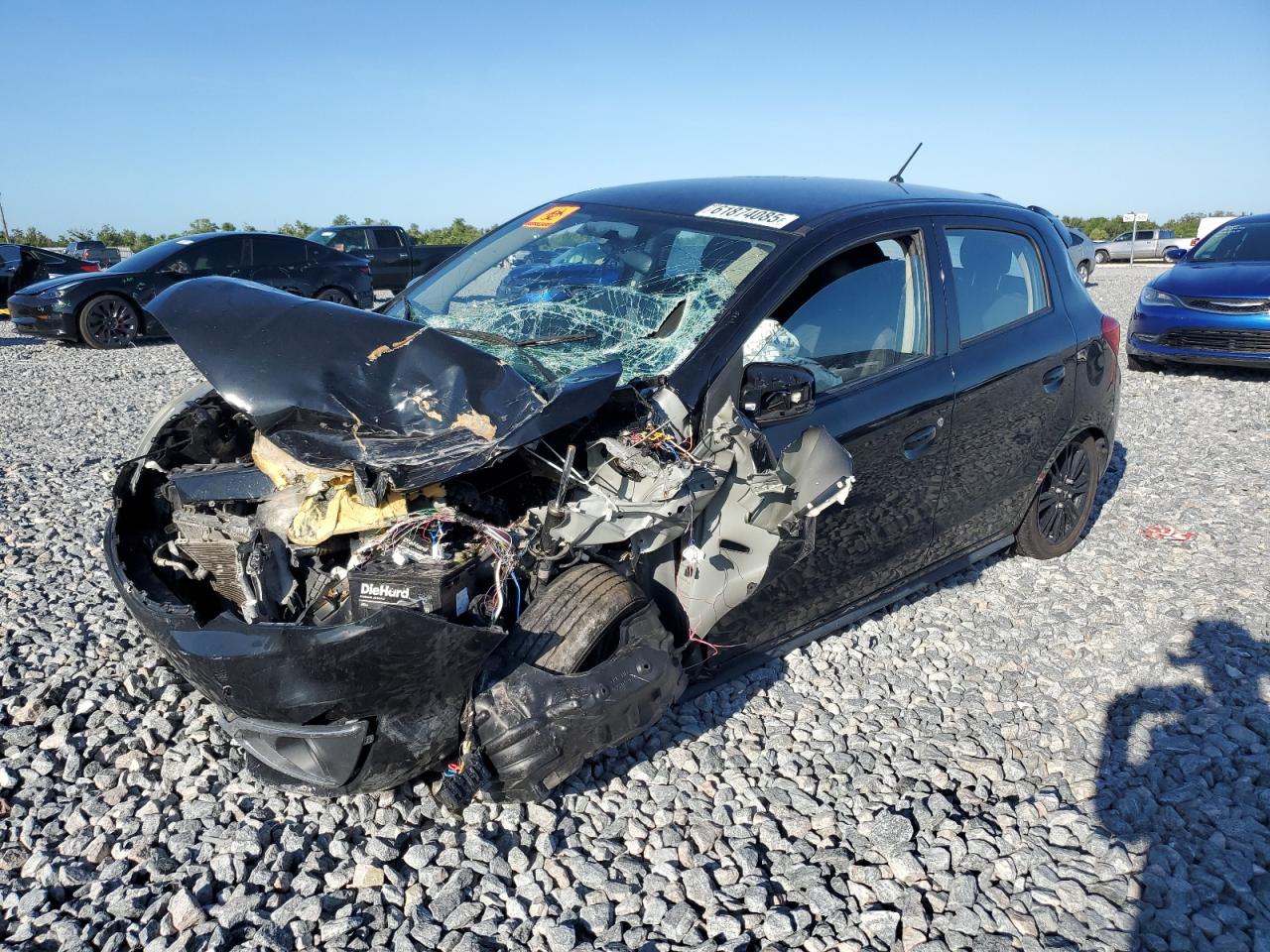 2019 Mitsubishi Mirage GT, VIN ML32A5HJ9KH015216 — Frame damage