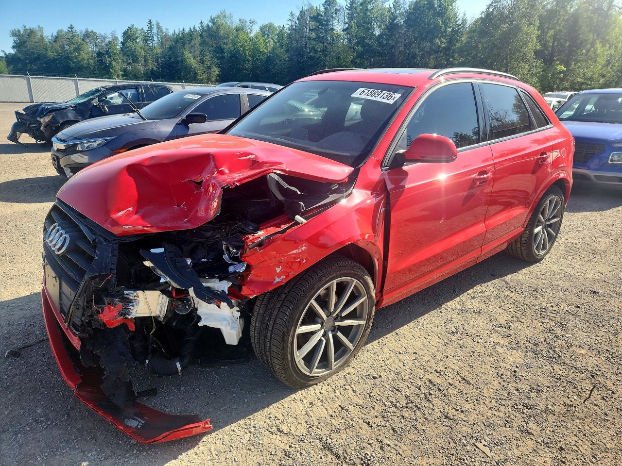 2018 Audi Q3 Premium Plus, VIN WA1JCCFS0JR017622 — Front end