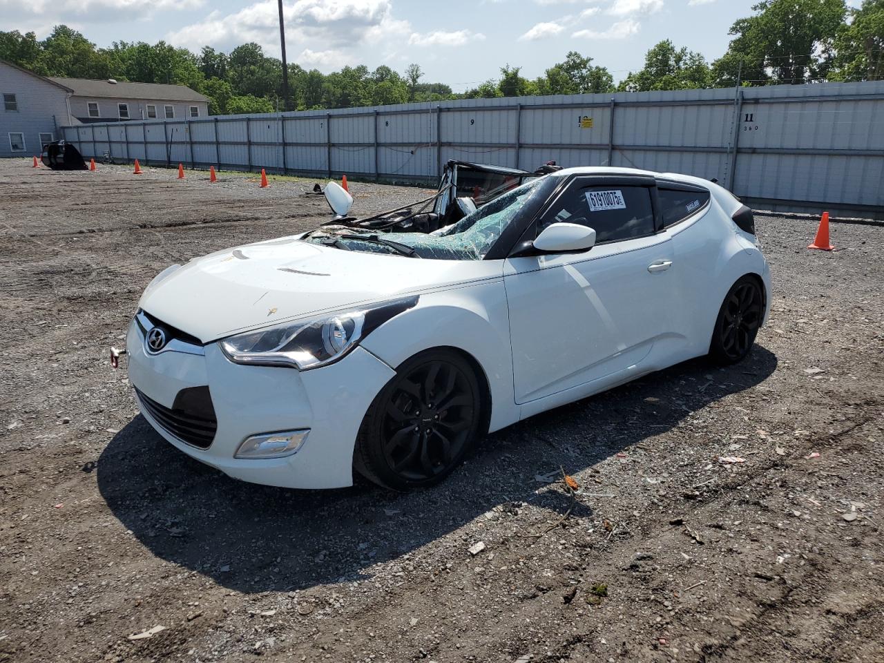 2012 Hyundai Veloster w/Gray Int, VIN KMHTC6AD7CU079622 — Roof