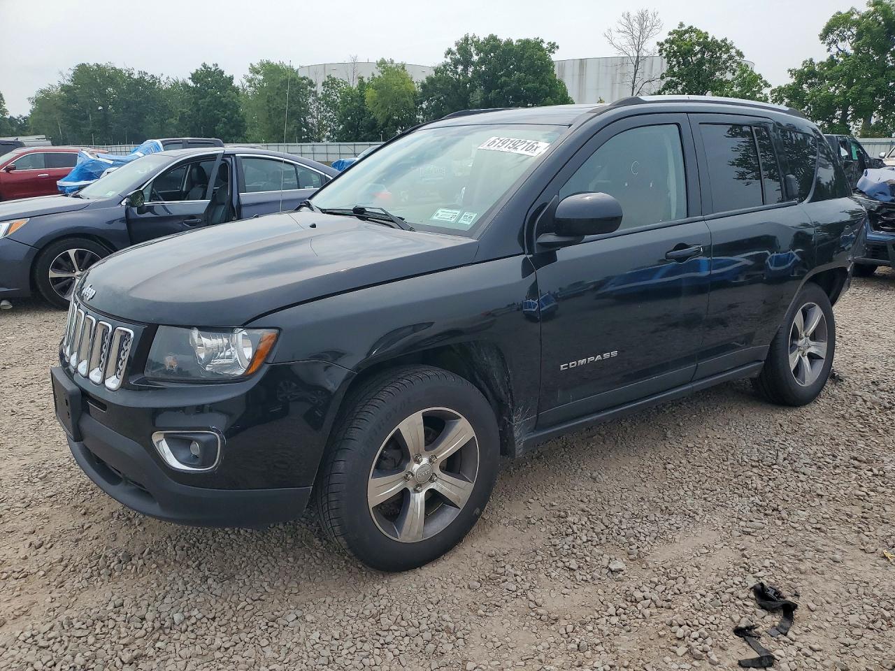 2016 Jeep Compass High Altitude, VIN 1C4NJDEB3GD696327 — Фото с аукциона 1 of 4