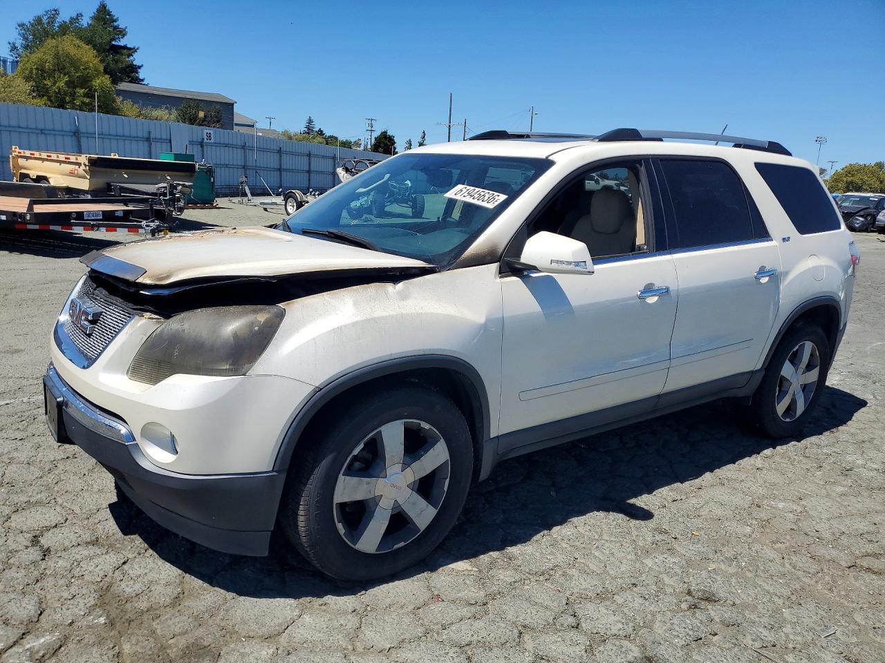 2010 GMC Acadia SLT1, VIN 1GKLVMED5AJ252005 — Engine fire