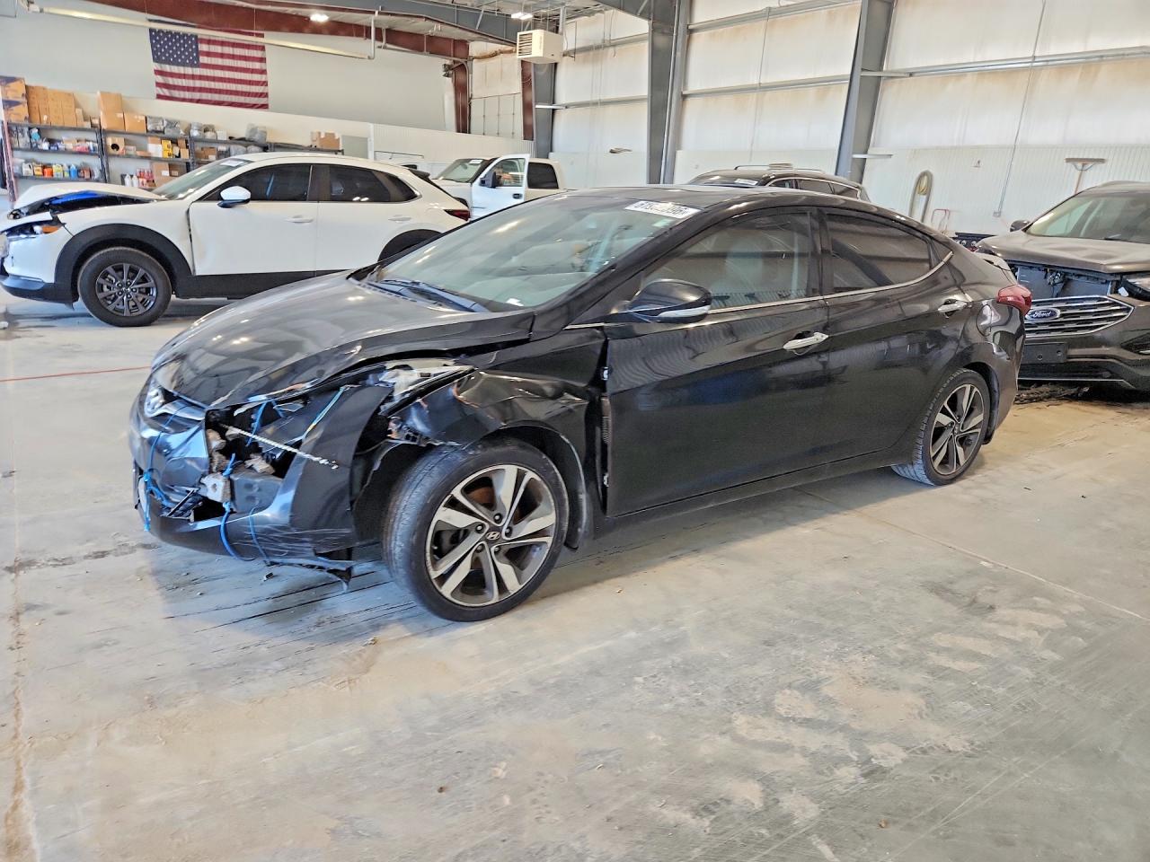 2014 Hyundai Elantra Limited, VIN KMHDH4AE6EU214076 — Front end