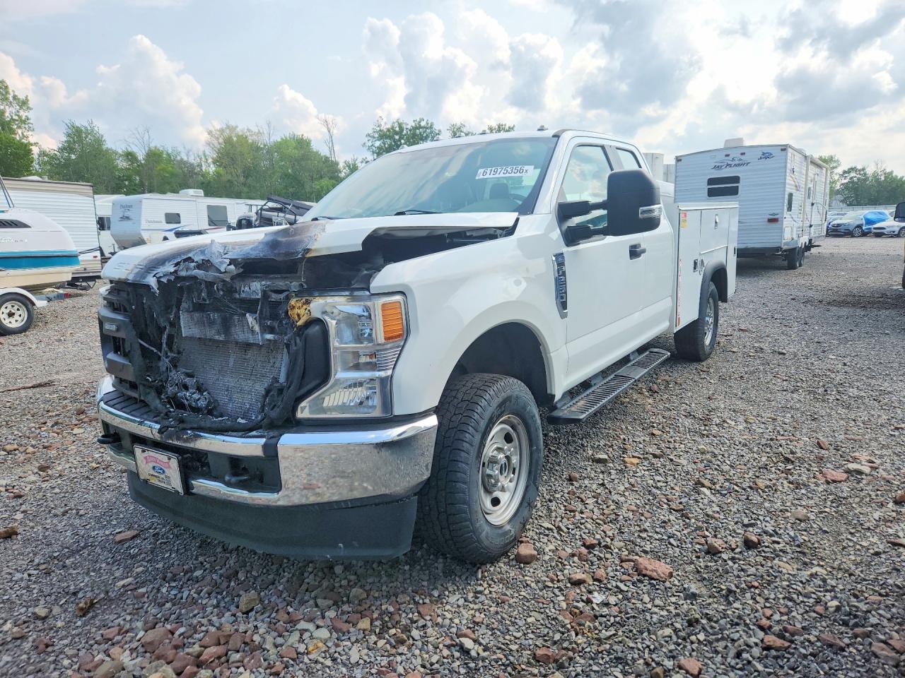 2022 Ford F-250 XL, VIN 1FD7X2B65NEC96694 — Пожар