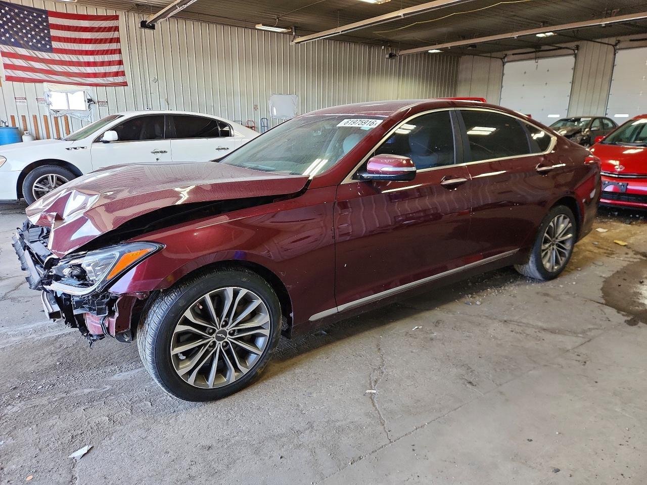 2016 Hyundai Genesis 3.8L, VIN KMHGN4JE2GU127719 — Front end