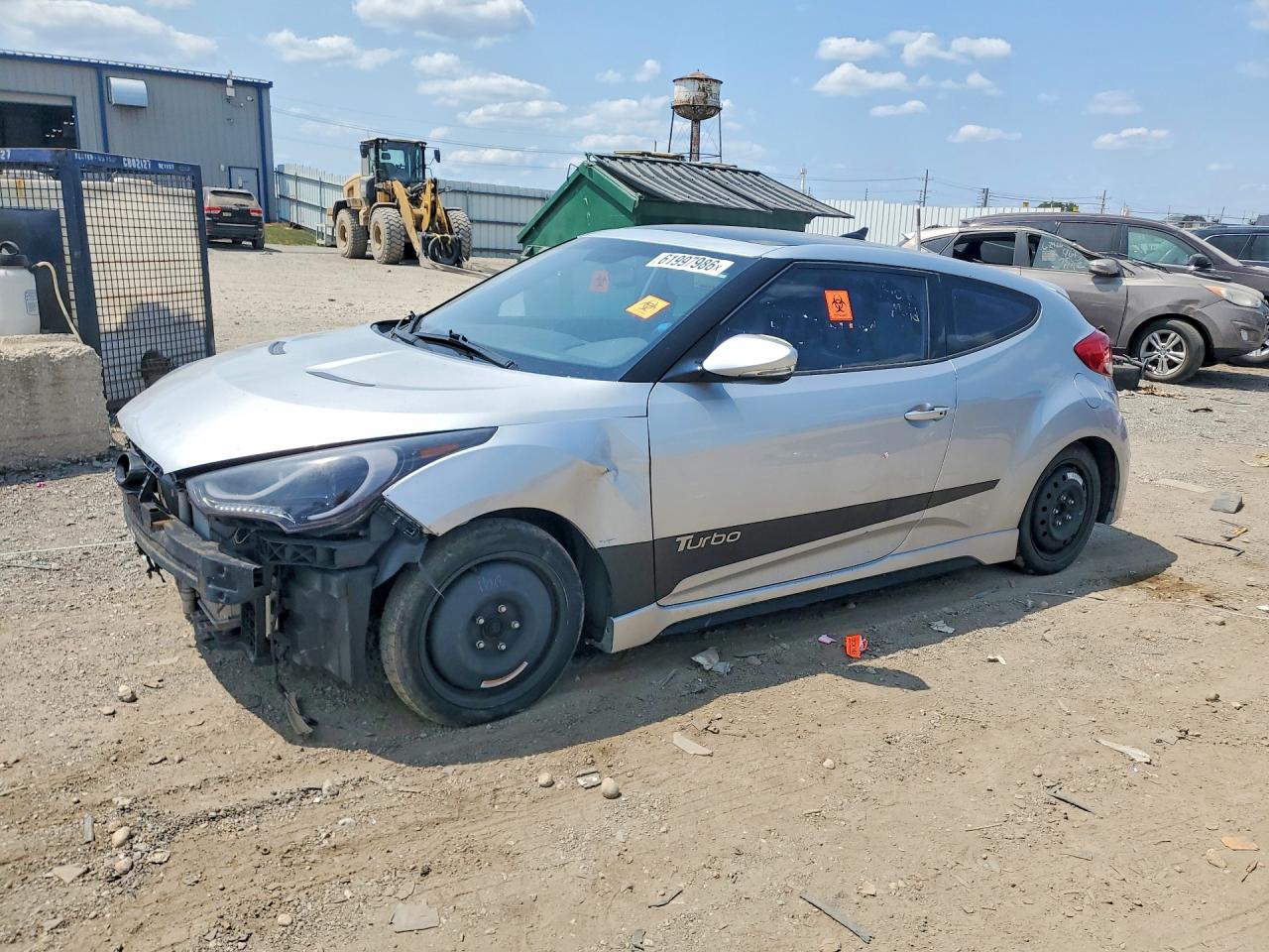 2013 Hyundai Veloster Turbo, VIN KMHTC6AE2DU110477 — Front end