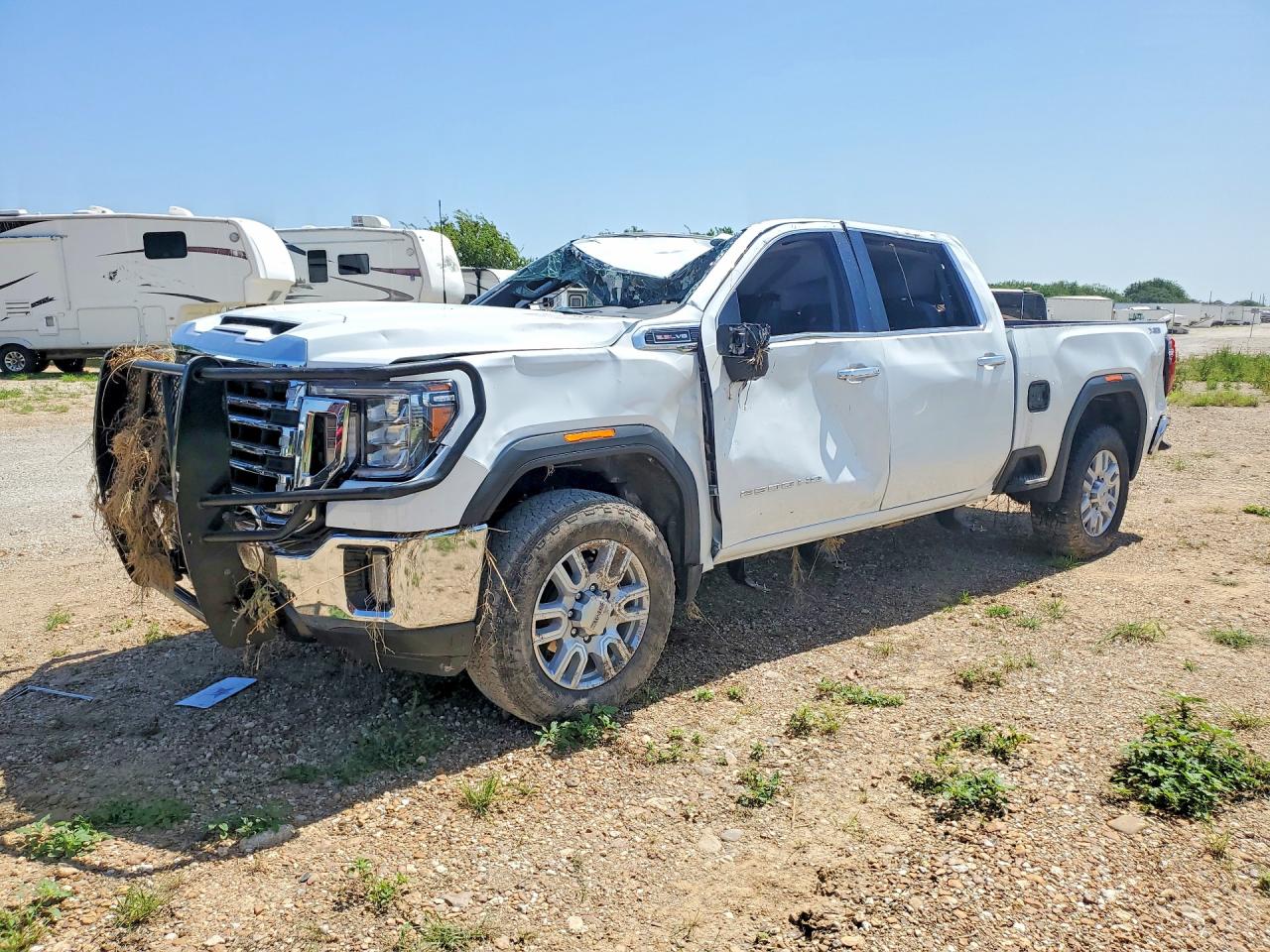 2022 GMC Sierra 2500HD SLT, VIN 1GT49NE70NF222357 — Water / flood