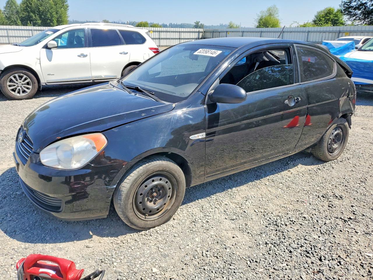 2008 Hyundai Accent GS, VIN KMHCM36C48U086031 — Rear end