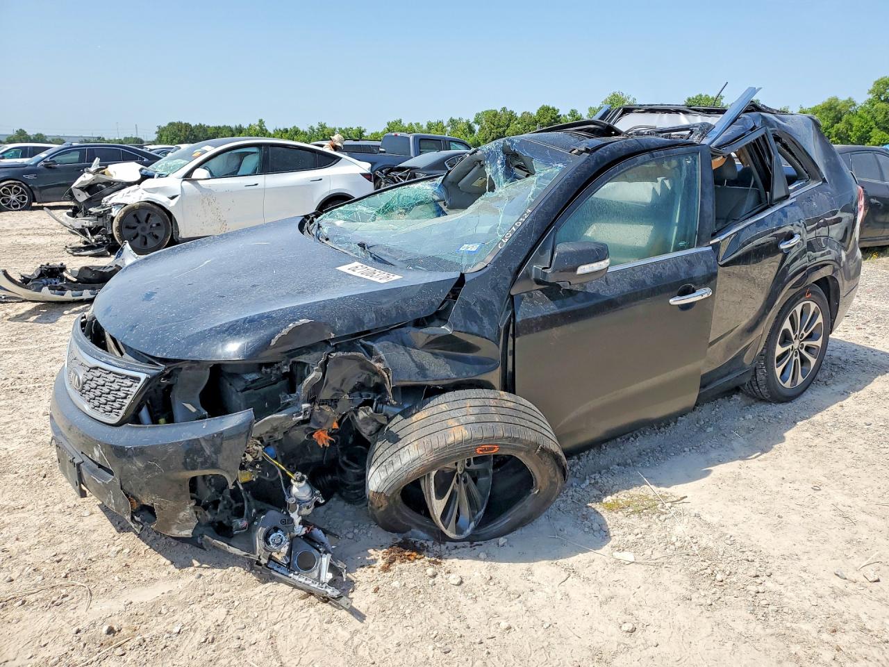 2014 Kia Sorento SX, VIN 5XYKW4A70EG443891 — Крыша