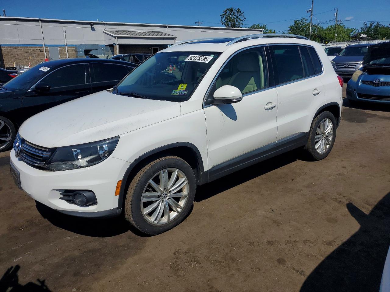 2014 Volkswagen Tiguan S, VIN WVGBV3AX2EW523382 — Мелкие вмятины и царапины
