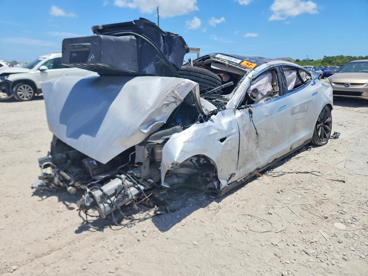 2013 Tesla Model S Performance, VIN 5YJSA1DP8DFP17062 — Rollover