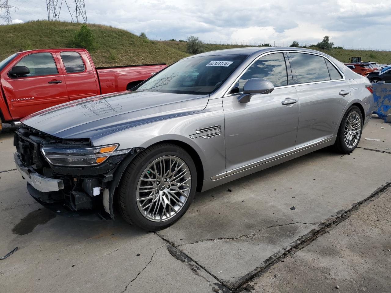 2022 Genesis G90 Ultimate, VIN KMTF54PH9NU095271 — Front end