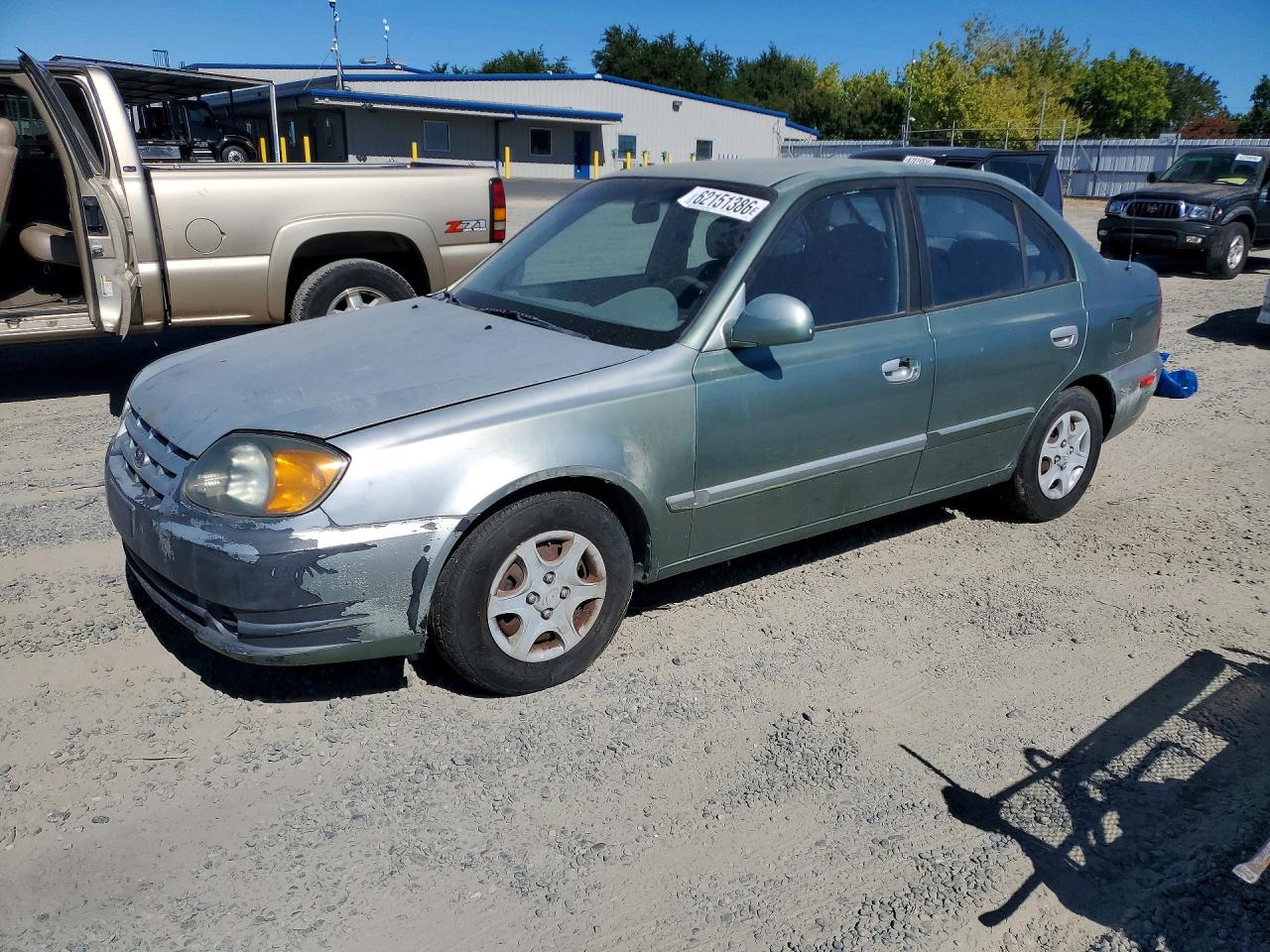 2003 Hyundai Accent GL, VIN KMHCG45C73U457867 — Front end