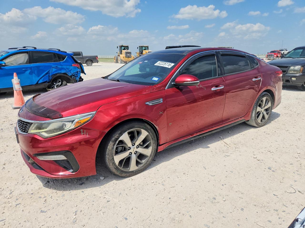 2019 Kia Optima S, VIN 5XXGT4L39KG292350 — Side