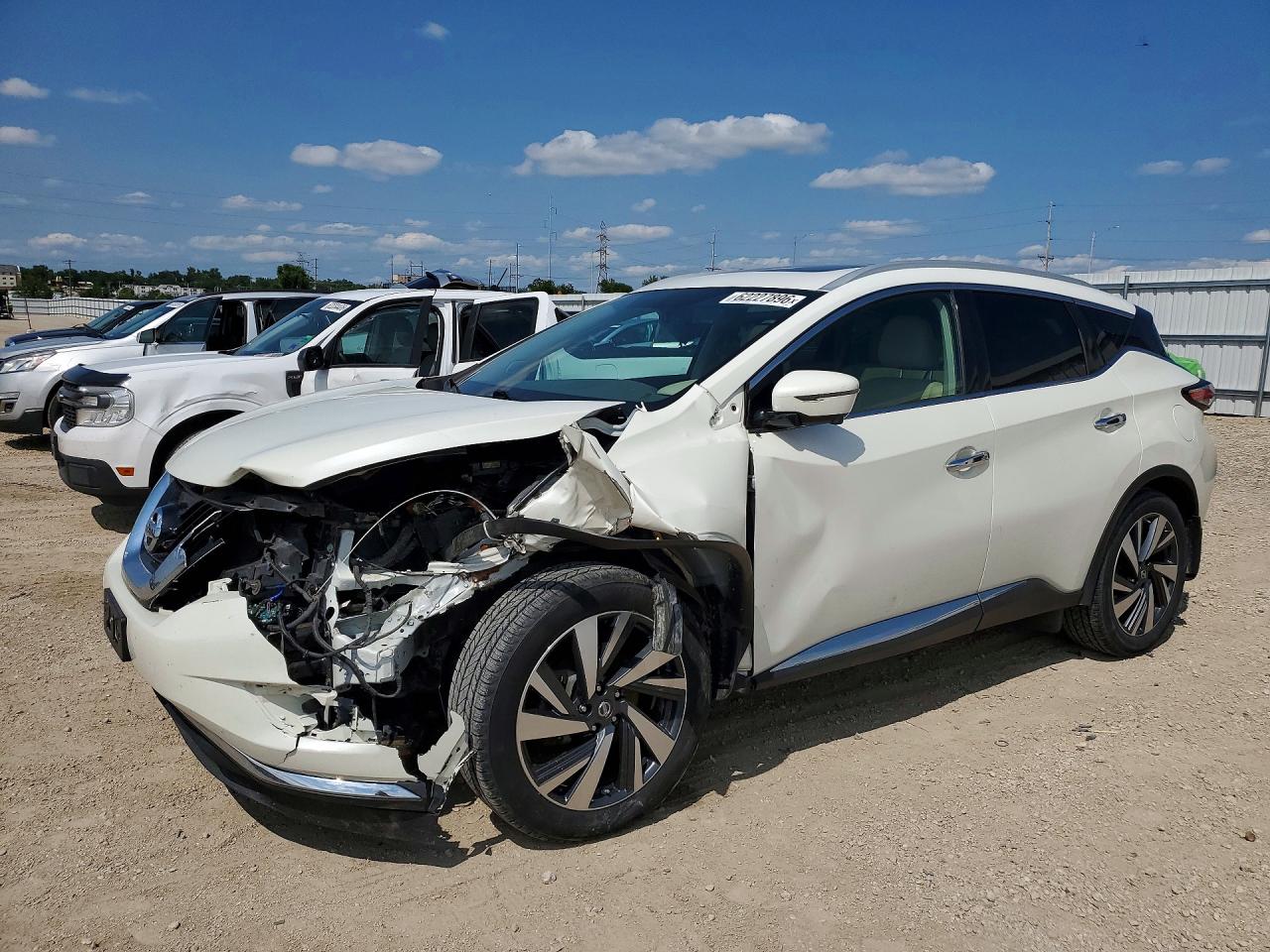 2018 Nissan Murano SV, VIN 5N1AZ2MH2JN136460 — Front end