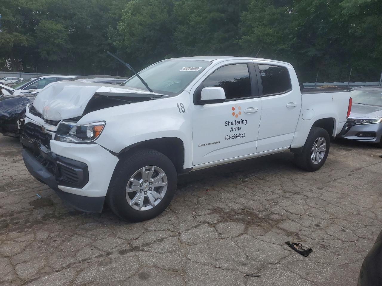 2021 Chevrolet Colorado 2WD LT, VIN 1GCGSCEN2M1135706 — Front end