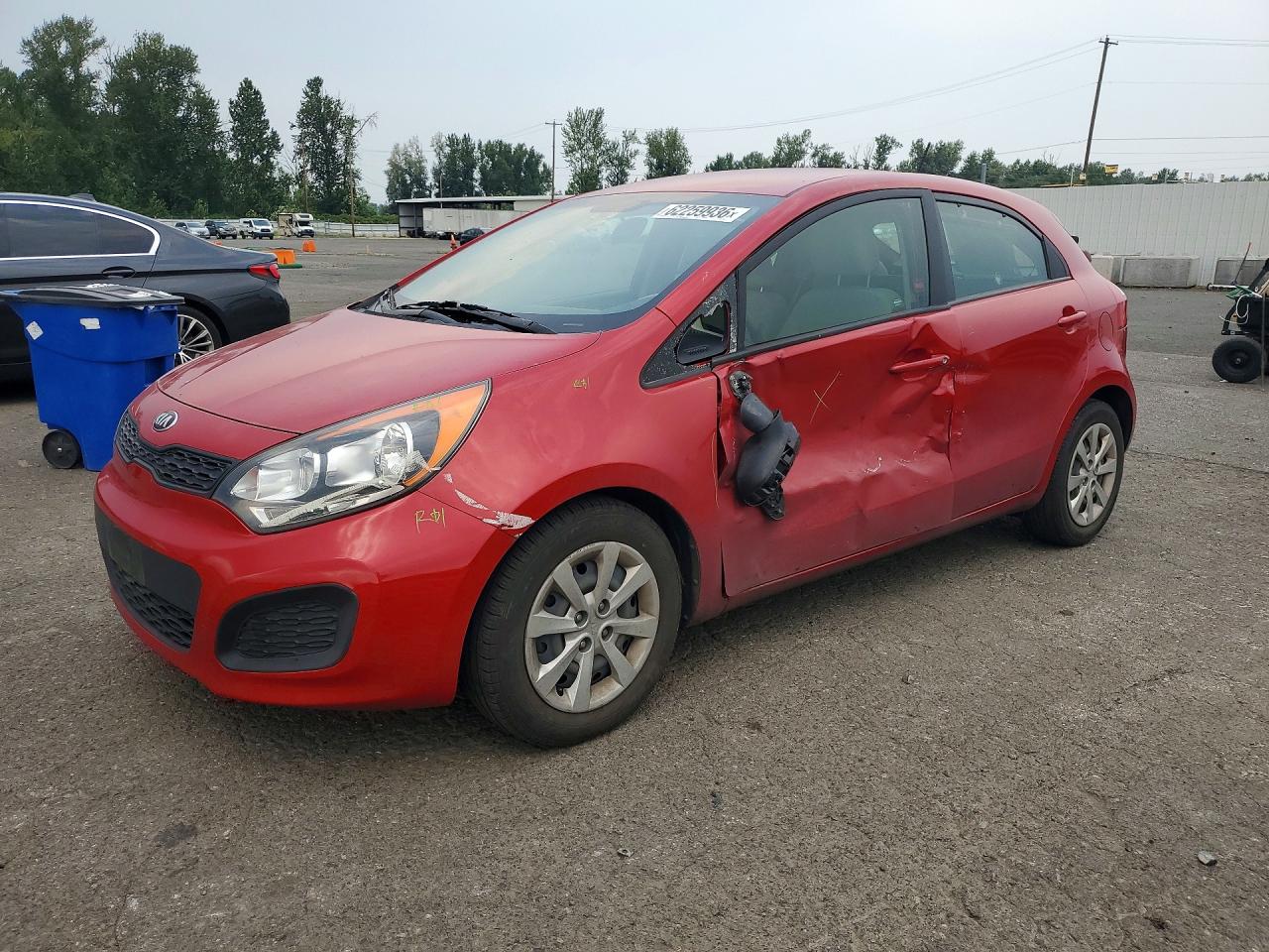 2013 Kia Rio LX, VIN KNADM5A36D6231416 — Side