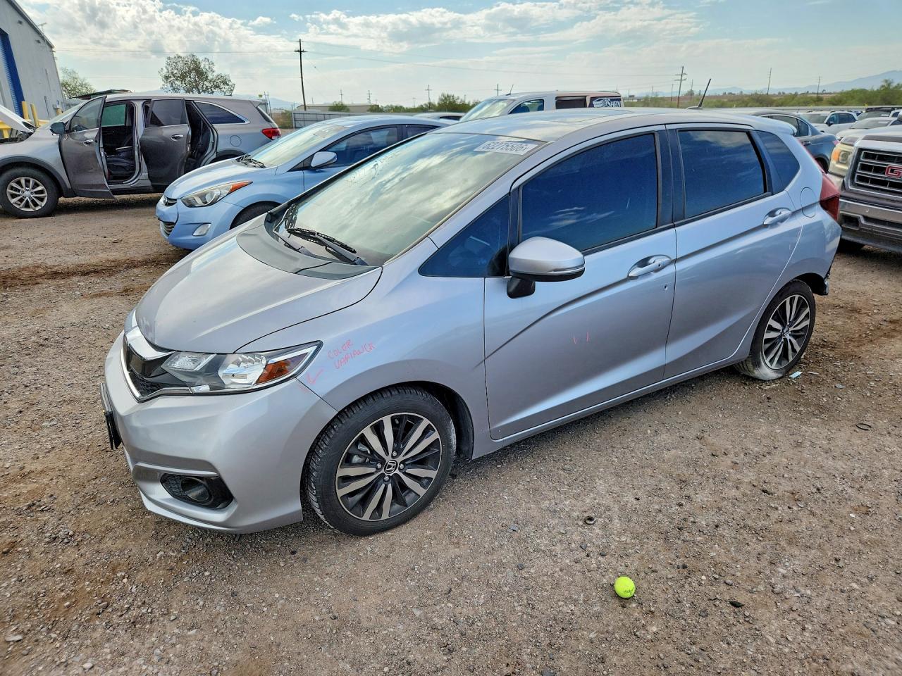 2019 Honda Fit EX-L, VIN 3HGGK5H0XKM706887 — Rear end