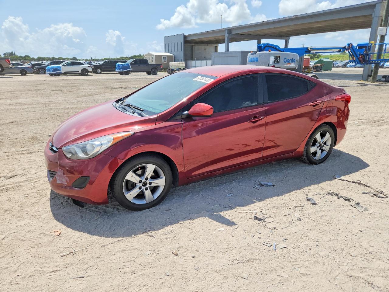2013 Hyundai Elantra GLS, VIN 5NPDH4AEXDH385930 — Engine fire