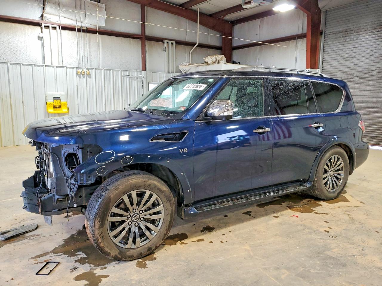 2019 Nissan Armada Platinum, VIN JN8AY2NEXK9757939 — Повреждение рамы