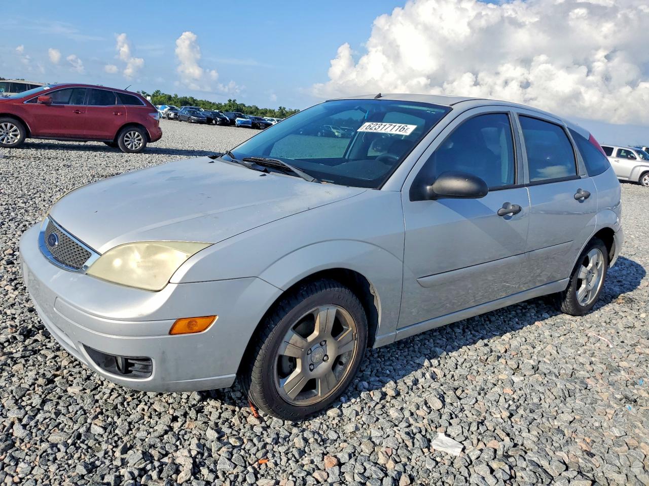 2007 Ford Focus S, VIN 1FAFP37N87W311908 — Rear end